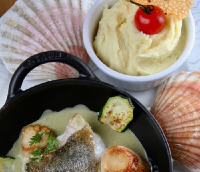 Plat Cocotte des deux saints menu de saison le Baligan