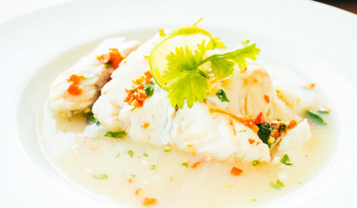 filet de poisson sauce citronnée et épices